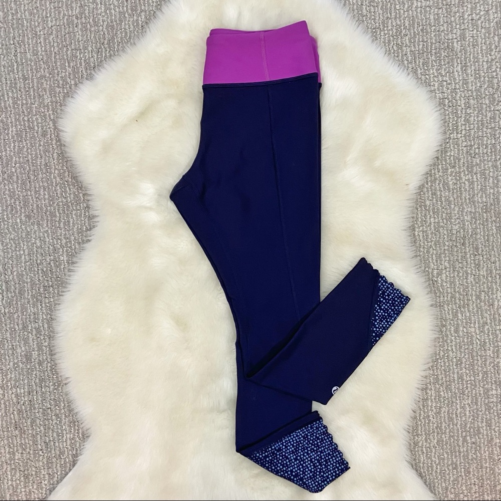 Lululemon Naval Blue & Purple Tight Stuff Leggings